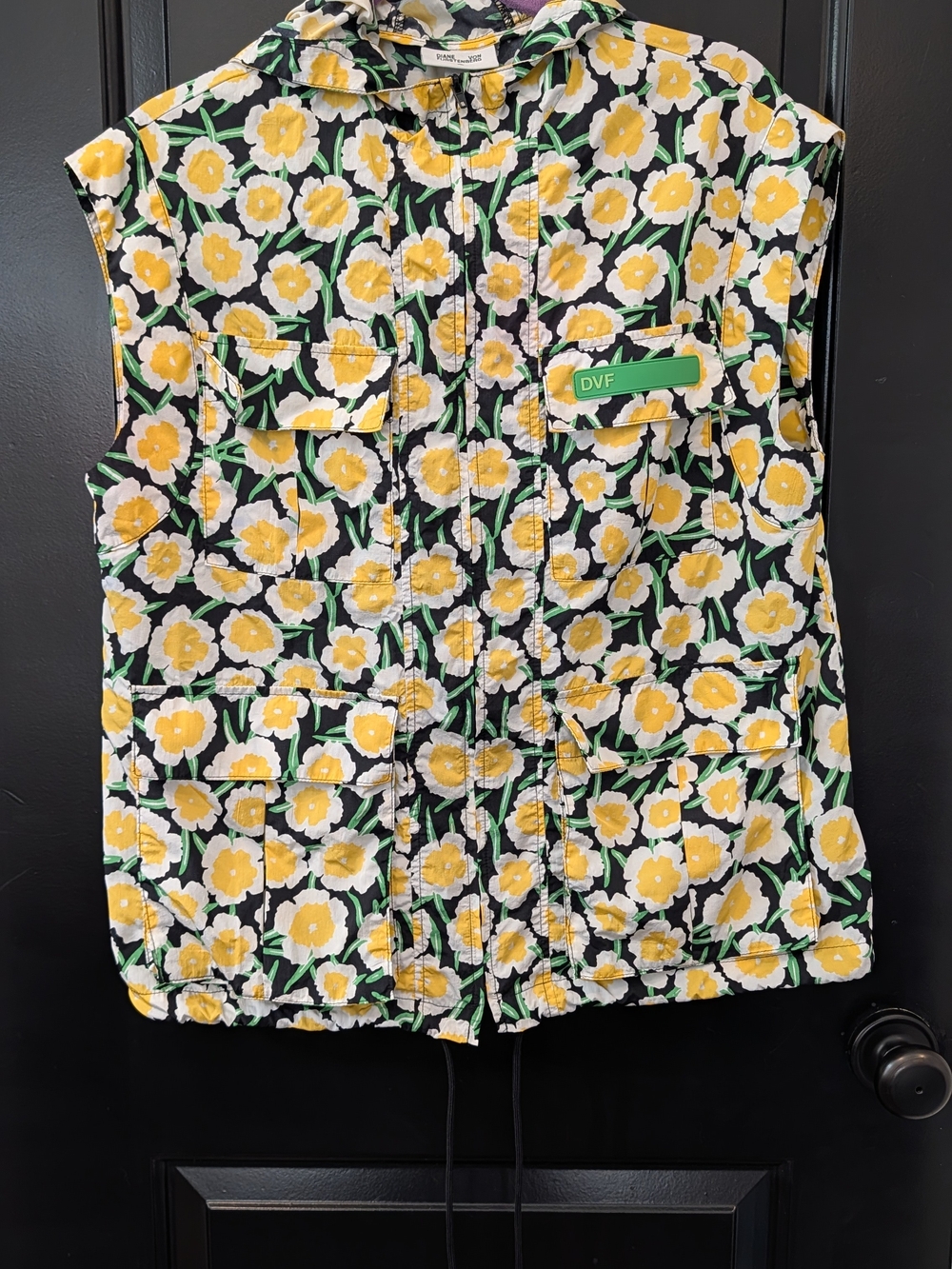 Diane Von Furstenberg For Target Floral Utility Windbreaker Vest - RARE